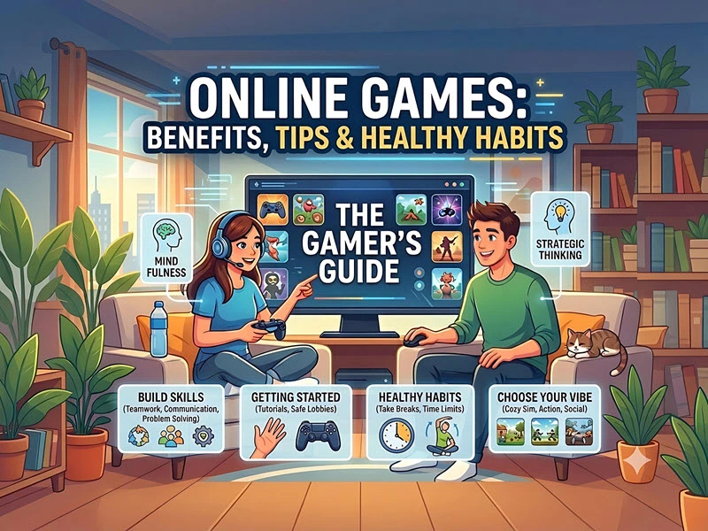 The Gamer’s Guide: Online Games Benefits, Tips & Healthy Habits